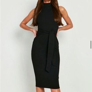 Bohoo women’s tall bodycon knee length front tie dress